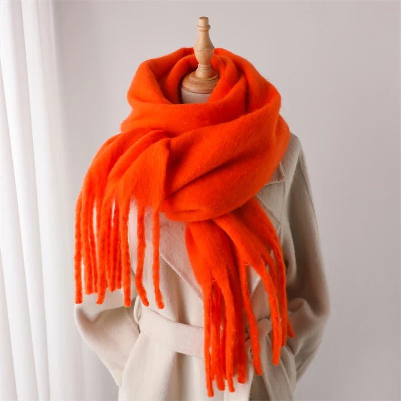Luxurious Cashmere Winter Scarf for Women - Soft, Warm Pashmina Wrap with Elegant Tassels
