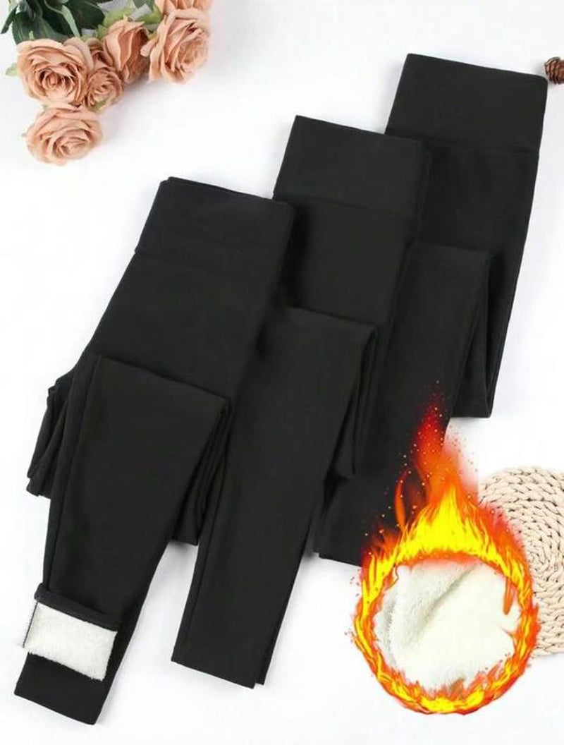 Elevate Your Comfort: 3 Pack of Super Soft Plus Lined Leggings for Women - Perfect for Yoga, Running, and Winter Workouts!